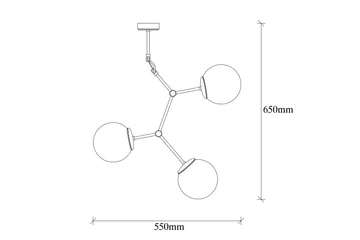 Opviq Damar Taklampa - Gul/Vit - Möbler - Sovrum - Sovrumslampa