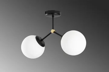 Opviq Damar Taklampa - Svart/Vit - Möbler - Sovrum - Sovrumslampa