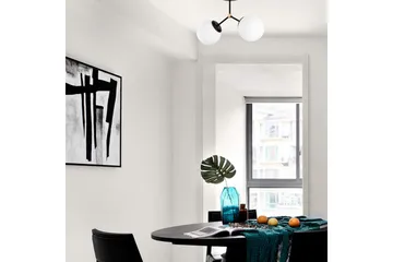 Opviq Damar Taklampa - Svart/Vit - Möbler - Sovrum - Sovrumslampa