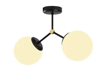 Opviq Damar Taklampa - Svart/Vit - Möbler - Sovrum - Sovrumslampa