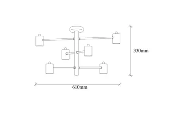 Opviq Hexa Taklampa - Svart - Möbler - Sovrum - Sovrumslampa