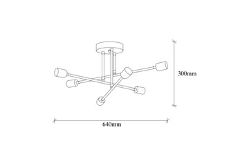 Opviq Tel Stor Taklampa Plafond - Vardagsrum - Sovrum - Kök - Svart - Möbler - Sovrum - Sovrumslampa