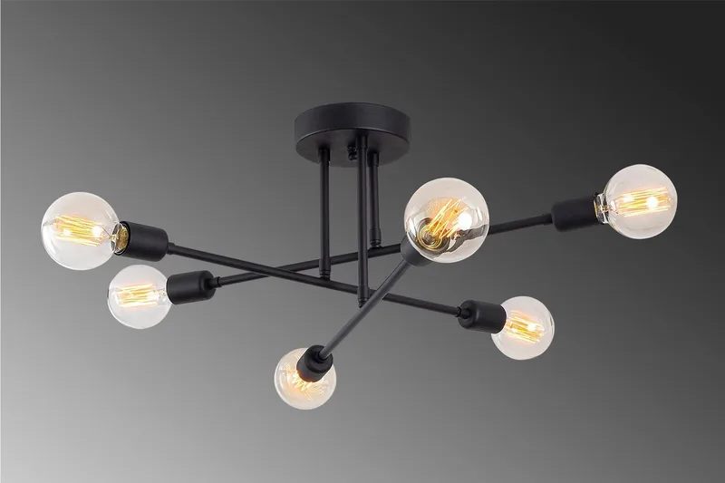 Opviq Tel Stor Taklampa Plafond - Vardagsrum - Sovrum - Kök - Svart - Möbler - Sovrum - Sovrumslampa