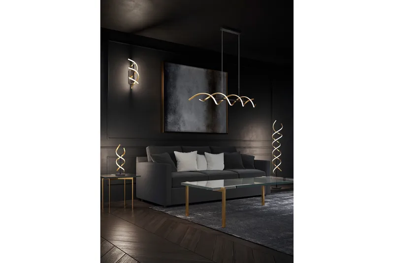 Sequence LED Golvlampa mattmässing/ mattsvart - Matt mässing/Matt svart - Möbler - Sovrum - Sovrumslampa