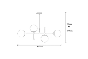 Sheen Taklampa - Svart/Vit - Möbler - Sovrum - Sovrumslampa