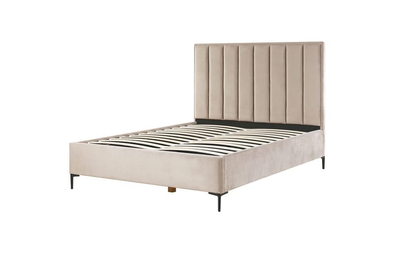 Sovrumsset Sezanne Beige/grå/svart, 160x200 cm, Sammet - Beige/grå/svart, 160x200 cm, Sammet - Möbler - Sovrum - Möbelset för sovrum