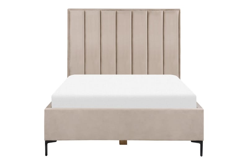 Sovrumsset Sezanne Grå/Beige/Svart, 140x200 cm, Sammet - Grå/Beige/Svart, 140x200 cm, Sammet - Möbler - Sovrum - Möbelset för sovrum