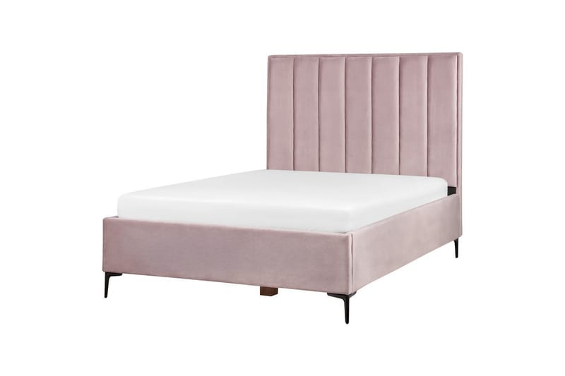 Sovrumsset Sezanne Rosa/Svart, 140x200 cm, Sammet - Rosa/Svart, 140x200 cm, Sammet - Möbler - Sovrum - Möbelset för sovrum