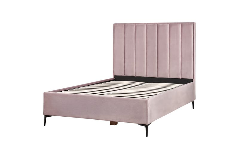 Sovrumsset Sezanne Rosa/Svart, 140x200 cm, Sammet - Rosa/Svart, 140x200 cm, Sammet - Möbler - Sovrum - Möbelset för sovrum