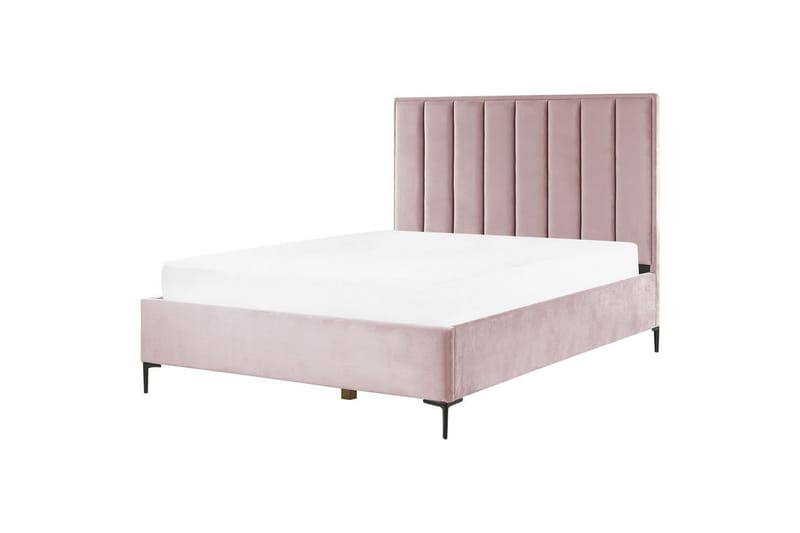 Sovrumsset Sezanne Rosa/Svart, 160x200 cm, Sammet - Rosa/Svart, 160x200 cm, Sammet - Möbler - Sovrum - Möbelset för sovrum