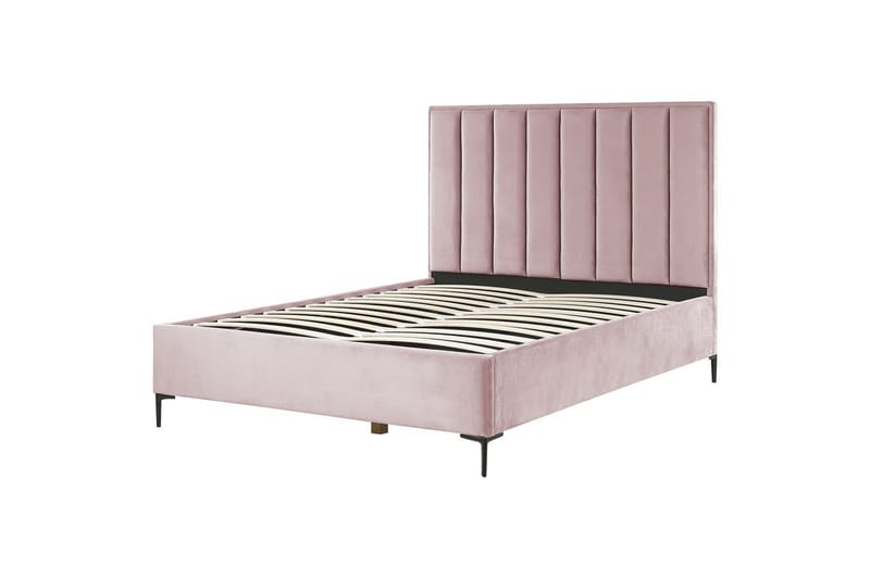Sovrumsset Sezanne Rosa/Svart, 160x200 cm, Sammet - Rosa/Svart, 160x200 cm, Sammet - Möbler - Sovrum - Möbelset för sovrum