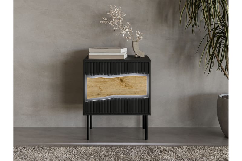 Stintino Sängbord 51 cm - Svart/Brun - Möbler - Sovrum - Sängbord