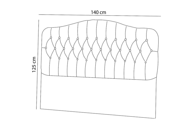 Subato Sänggavel 140 cm - Mörkgrå - Möbler - Sovrum - Sänggavlar