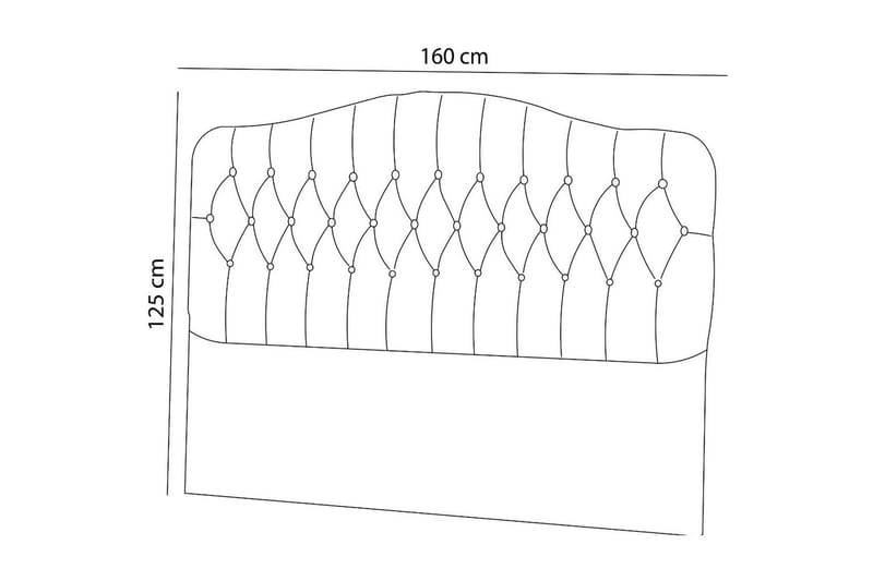 Subato Sänggavel 160 cm - Grå - Möbler - Sovrum - Sänggavlar