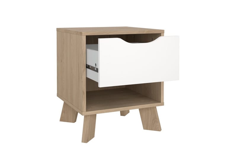 Sumita Sängbord 40 cm - Brun/Vit - Möbler - Sovrum - Sängbord