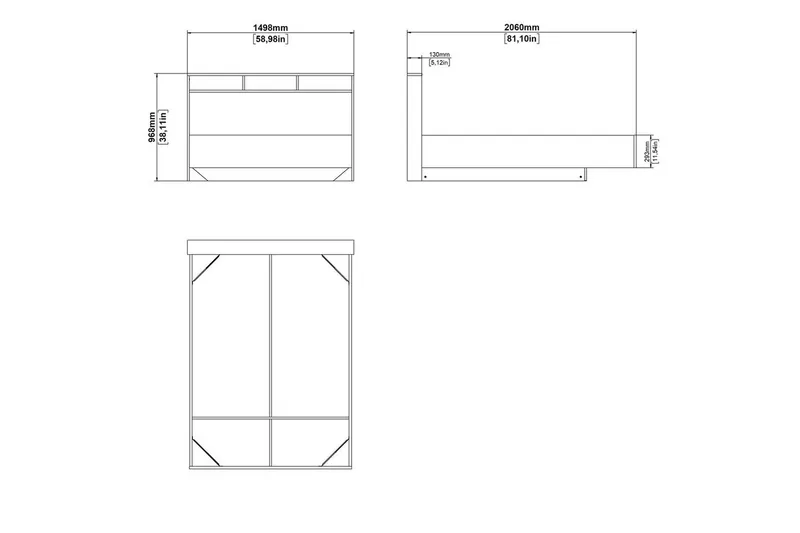 Sumita Sängram 140x190 cm - Natur/Vit - Möbler - Sovrum - Sängram & sängstomme