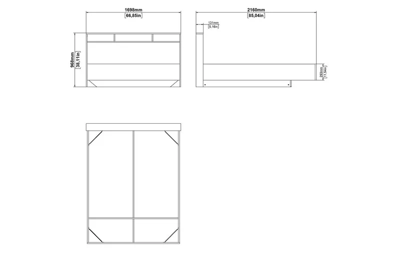 Sumita Sängram 160x200 cm - Natur/Vit - Möbler - Sovrum - Sängram & sängstomme