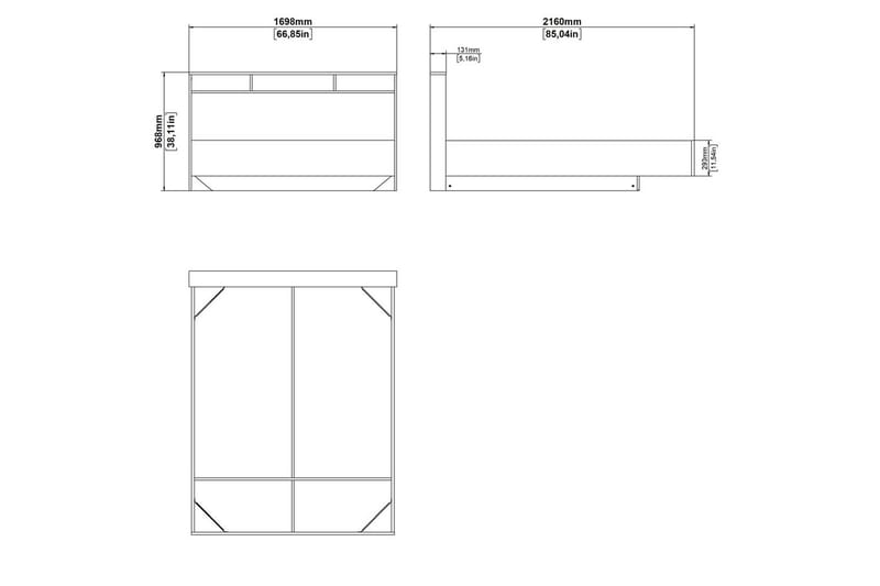 Sumita Sängram 160x200 cm - Natur/Vit - Möbler - Sovrum - Sängram & sängstomme