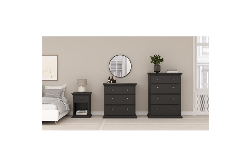 Suneta Sängbord 48 cm - Mörkgrå - Möbler - Sovrum - Sängbord