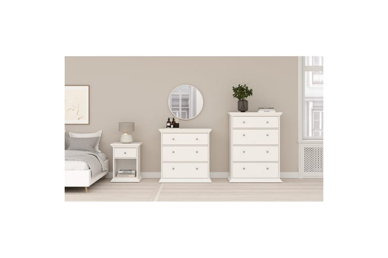 Suneta Sängbord 48 cm - Vit - Möbler - Sovrum - Sängbord