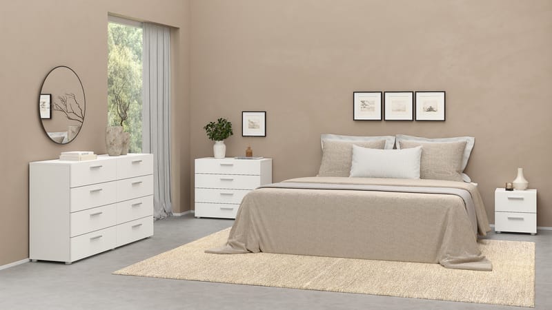 Suntia Nattduksbord med 2 lådor 40x40x42 cm - Möbler - Sovrum - Sängbord