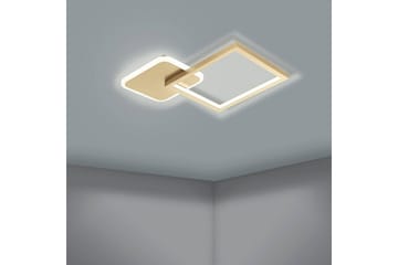 Taklampa Eglo Gafares Kvadrat Guldfärgad/Vit - Guld/Vit - Möbler - Sovrum - Sovrumslampa