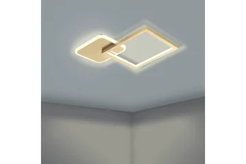Taklampa Eglo Gafares Kvadrat Guldfärgad/Vit - Guld/Vit - Möbler - Sovrum - Sovrumslampa