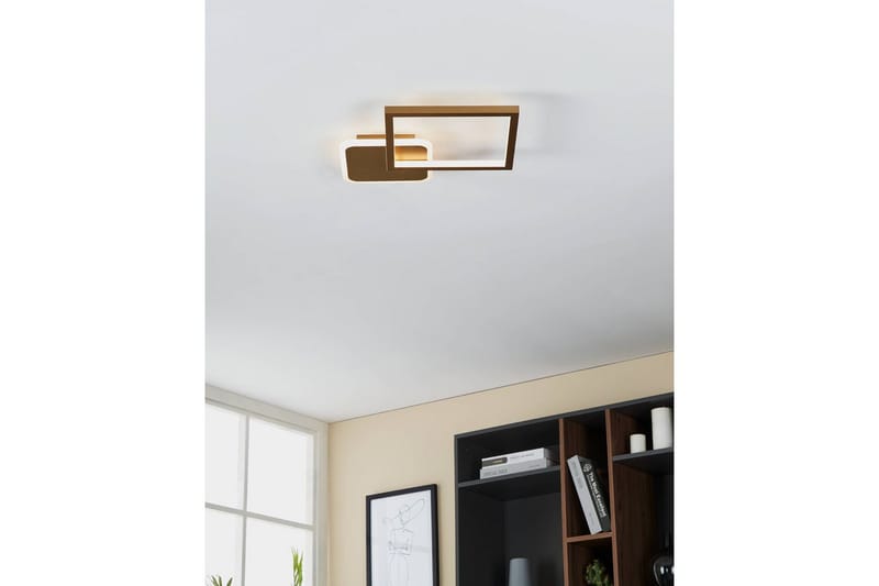 Taklampa Eglo Gafares Kvadrat Guldfärgad/Vit - Guld/Vit - Möbler - Sovrum - Sovrumslampa