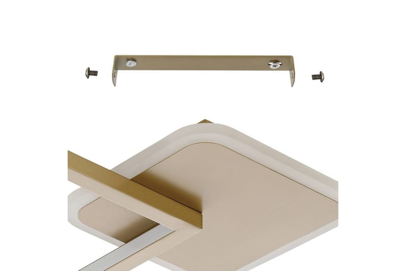 Taklampa Eglo Gafares Kvadrat Guldfärgad/Vit - Guld/Vit - Möbler - Sovrum - Sovrumslampa
