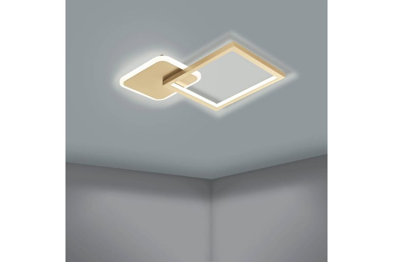 Taklampa Eglo Gafares Kvadrat Guldfärgad/Vit - Guld/Vit - Möbler - Sovrum - Sovrumslampa