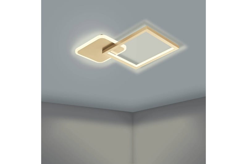 Taklampa Eglo Gafares Kvadrat Guldfärgad/Vit - Guld/Vit - Möbler - Sovrum - Sovrumslampa