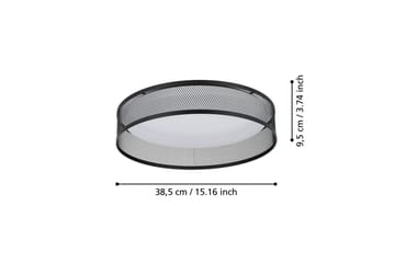 Taklampa Eglo Luppineria Ø385 mm Svart Vit - Svart - Möbler - Sovrum - Sovrumslampa