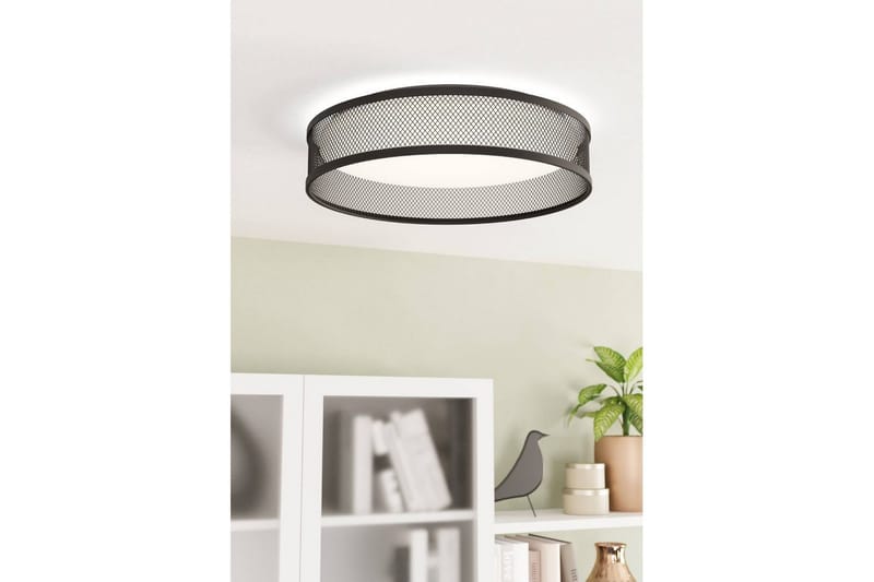 Taklampa Eglo Luppineria Ø385 mm Svart Vit - Svart - Möbler - Sovrum - Sovrumslampa