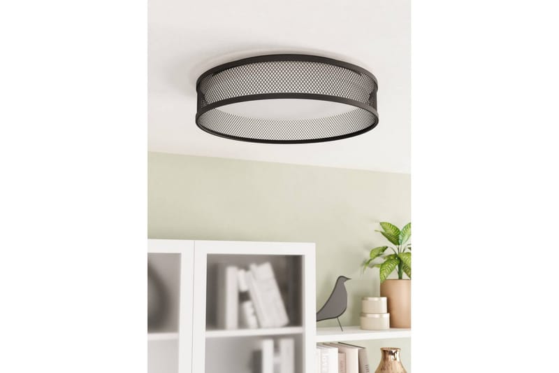 Taklampa Eglo Luppineria Ø385 mm Svart Vit - Svart - Möbler - Sovrum - Sovrumslampa