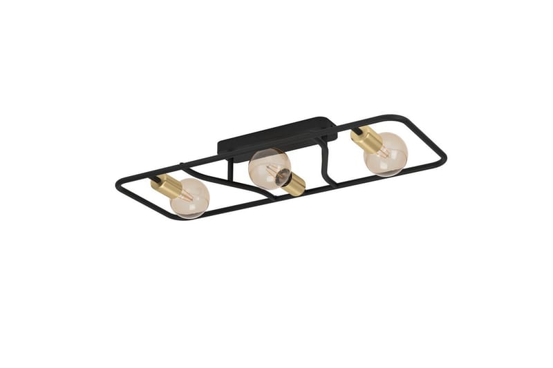 Taklampa Eglo Messinaro - Svart/Mässing - Möbler - Sovrum - Sovrumslampa