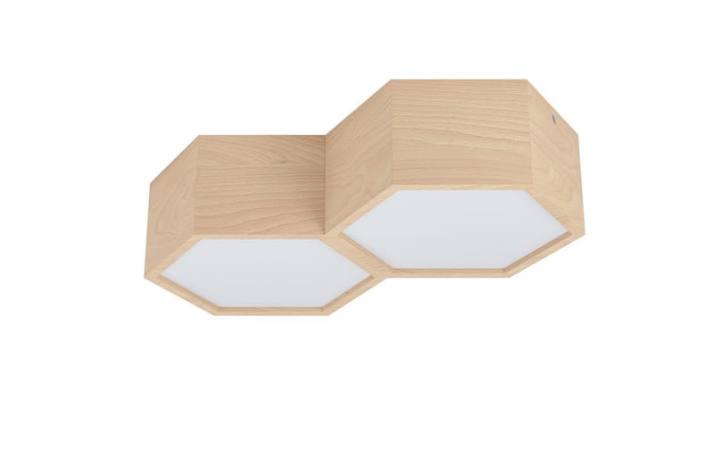 Taklampa Eglo Mirlas med 2 Lampor - Vit/Brun - Möbler - Sovrum - Sovrumslampa