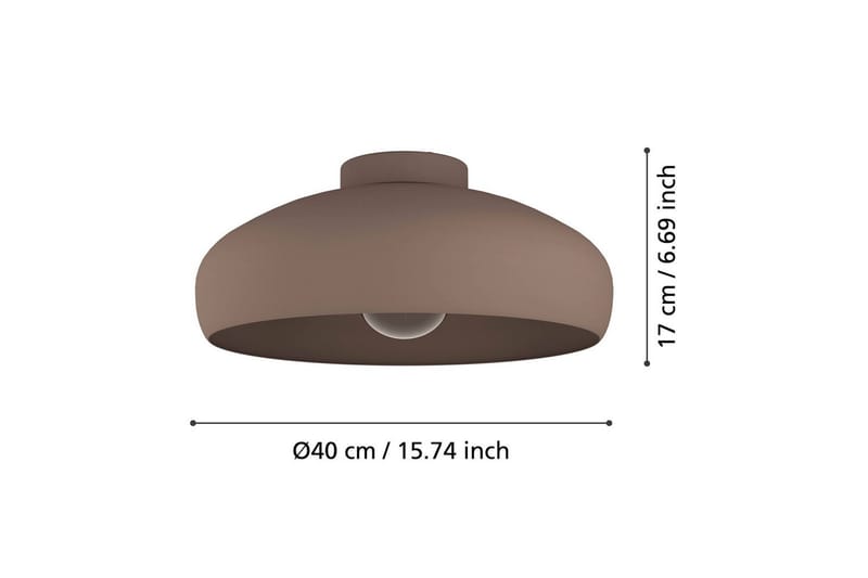 Taklampa Eglo Mogano Moccafärgad - Mocca - Möbler - Sovrum - Sovrumslampa