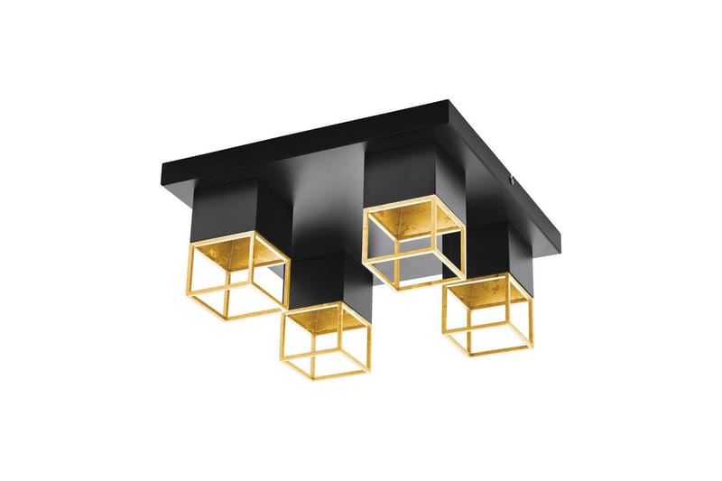 Taklampa Eglo Montebaldo - Svart/Guld - Möbler - Sovrum - Sovrumslampa