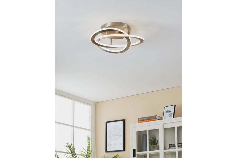 Taklampa Eglo Rolimare Nickel-Matt/Vit - Nickel - Möbler - Sovrum - Sovrumslampa