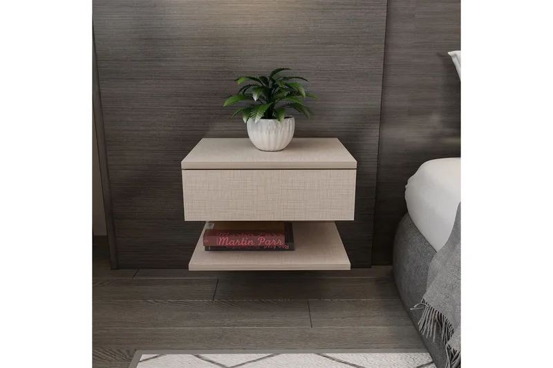 Telo Sängbord 45 cm - Beige - Möbler - Sovrum - Sängbord