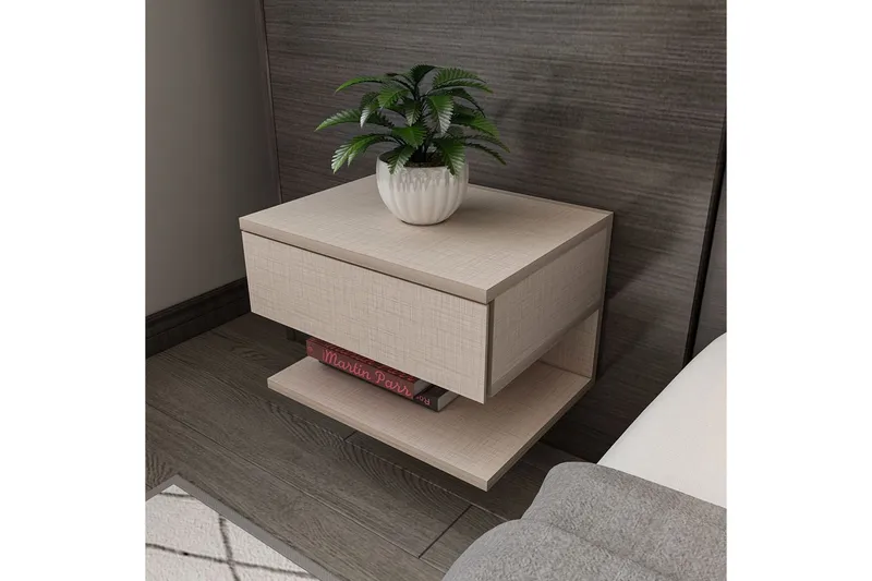 Telo Sängbord 45 cm - Beige - Möbler - Sovrum - Sängbord