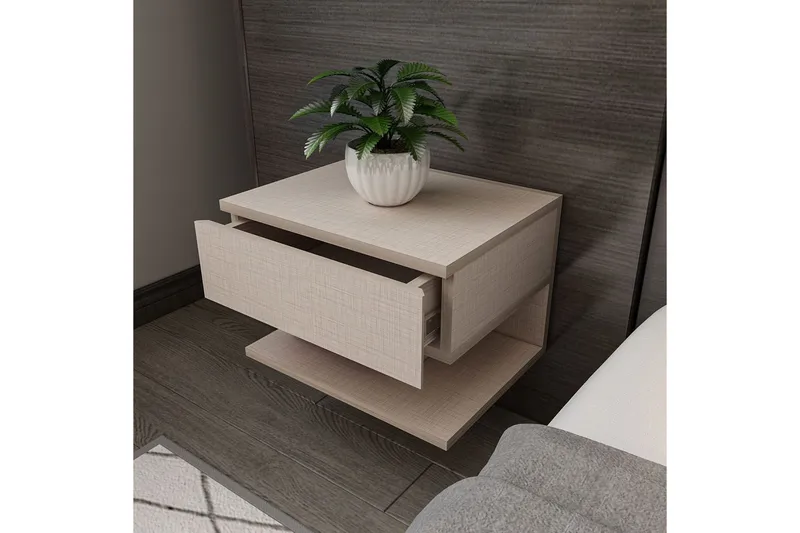 Telo Sängbord 45 cm - Beige - Möbler - Sovrum - Sängbord