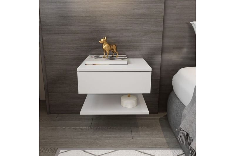 Telo Sängbord 45 cm - Vit - Möbler - Sovrum - Sängbord