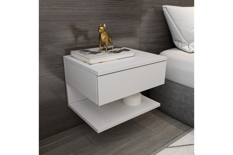 Telo Sängbord 45 cm - Vit - Möbler - Sovrum - Sängbord