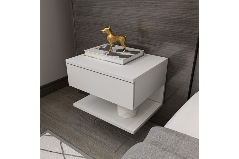Telo Sängbord 45 cm - Vit - Möbler - Sovrum - Sängbord
