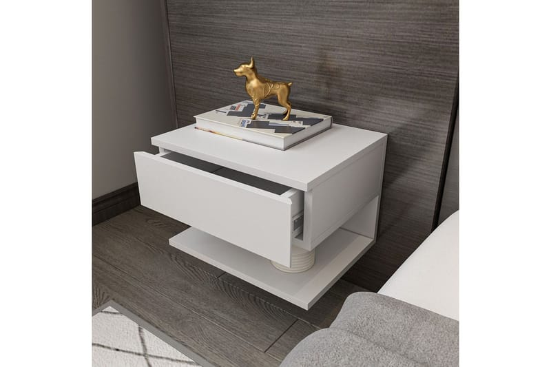 Telo Sängbord 45 cm - Vit - Möbler - Sovrum - Sängbord