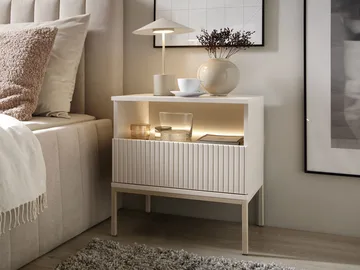 Tenorio Sängbord 54 cm - Beige - Möbler - Sovrum - Sängbord