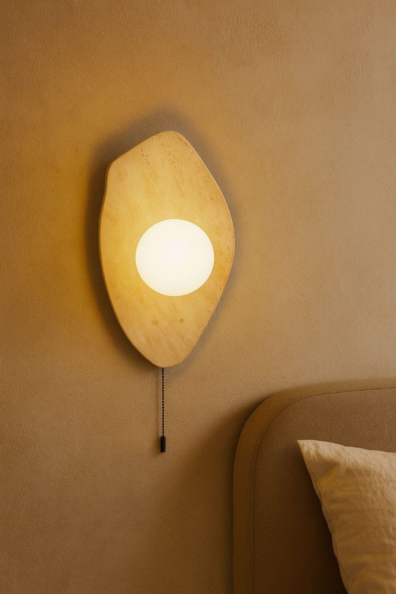 Torlic Vägglampa 10 cm - Beige Och Vit - Belysning - Inomhusbelysning & lampor - Vägglampor & väggbelysning