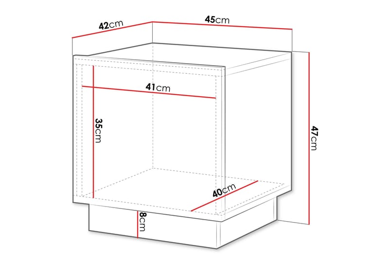 Torvalen Sängbord 45 cm - Beige - Möbler - Sovrum - Sängbord