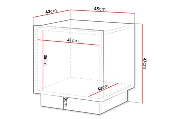 Torvalen Sängbord 45 cm - Svart - Möbler - Sovrum - Sängbord